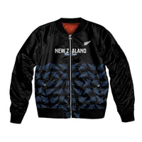 New Zealand Silver Fern Cricket Custom Bomber Jacket Black Cap T20 Version - Polynesian Pride