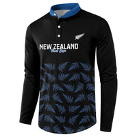 New Zealand Silver Fern Cricket Custom Button Sweatshirt Black Cap T20 Version - Polynesian Pride