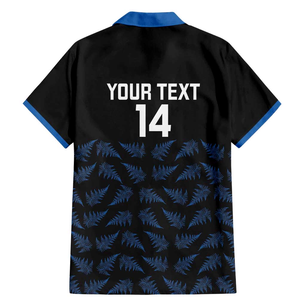 New Zealand Silver Fern Cricket Custom Family Matching Tank Maxi Dress and Hawaiian Shirt Black Cap T20 Version - Polynesian Pride