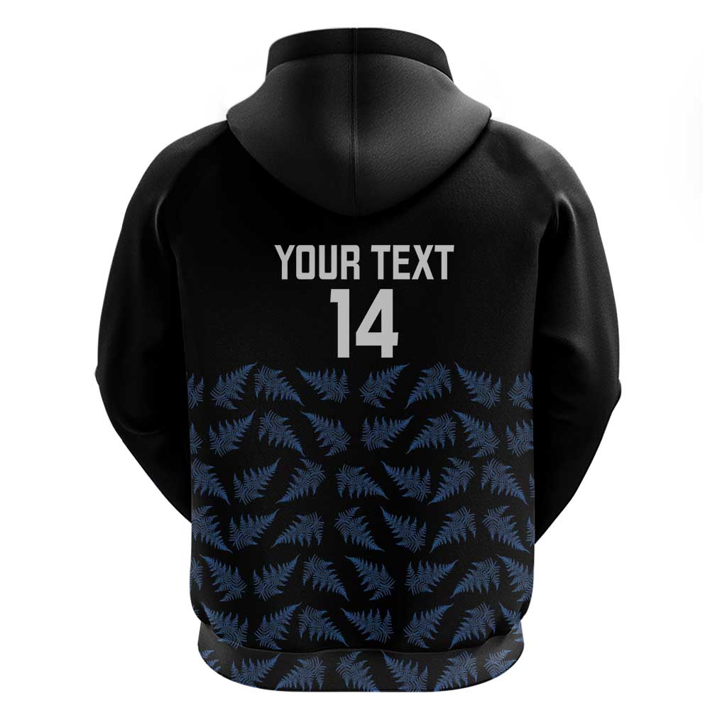 New Zealand Silver Fern Cricket Custom Hoodie Black Cap T20 Version - Polynesian Pride