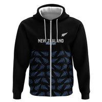 New Zealand Silver Fern Cricket Custom Hoodie Black Cap T20 Version - Polynesian Pride