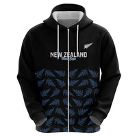 New Zealand Silver Fern Cricket Custom Hoodie Black Cap T20 Version - Polynesian Pride