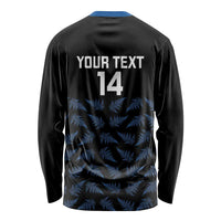 New Zealand Silver Fern Cricket Custom Long Sleeve Shirt Black Cap T20 Version - Polynesian Pride