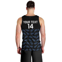 New Zealand Silver Fern Cricket Custom Men Tank Top Black Cap T20 Version - Polynesian Pride