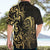 Gold And Black Aoteara Horse Racing Hawaiian Shirt NZ Maori Pattern