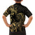 Gold And Black Aoteara Horse Racing Hawaiian Shirt NZ Maori Pattern