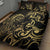 Gold And Black Aoteara Horse Racing Quilt Bed Set NZ Maori Pattern