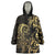 Gold And Black Aoteara Horse Racing Wearable Blanket Hoodie NZ Maori Pattern