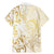 Gold And White Aoteara Horse Racing Family Matching Mermaid Dress and Hawaiian Shirt NZ Maori Pattern