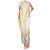Gold And White Aoteara Horse Racing Family Matching Tank Maxi Dress and Hawaiian Shirt NZ Maori Pattern