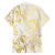 Gold And White Aoteara Horse Racing Hawaiian Shirt NZ Maori Pattern