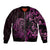 Pink Aoteara Horse Racing Bomber Jacket NZ Maori Pattern