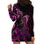 Pink Aoteara Horse Racing Hoodie Dress NZ Maori Pattern