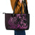 Pink Aoteara Horse Racing Leather Tote Bag NZ Maori Pattern