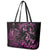 Pink Aoteara Horse Racing Leather Tote Bag NZ Maori Pattern