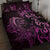 Pink Aoteara Horse Racing Quilt Bed Set NZ Maori Pattern