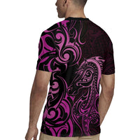 Pink Aoteara Horse Racing Rugby Jersey NZ Maori Pattern