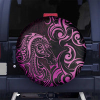 Pink Aoteara Horse Racing Spare Tire Cover NZ Maori Pattern