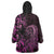 Pink Aoteara Horse Racing Wearable Blanket Hoodie NZ Maori Pattern