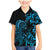 Blue Aoteara Horse Racing Family Matching Mermaid Dress and Hawaiian Shirt NZ Maori Pattern