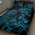 Blue Aoteara Horse Racing Quilt Bed Set NZ Maori Pattern