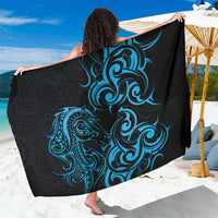 Blue Aoteara Horse Racing Sarong NZ Maori Pattern