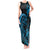 Blue Aoteara Horse Racing Tank Maxi Dress NZ Maori Pattern