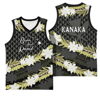 Born And Raised Aloha Hawaii Basketball Jersey Kanaka Kakau Hawaiian Tiare Pakalana Lei LT14 - Polynesian Pride