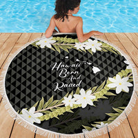 Born And Raised Aloha Hawaii Beach Blanket Kanaka Kakau Hawaiian Tiare Pakalana Lei - Polynesian Pride