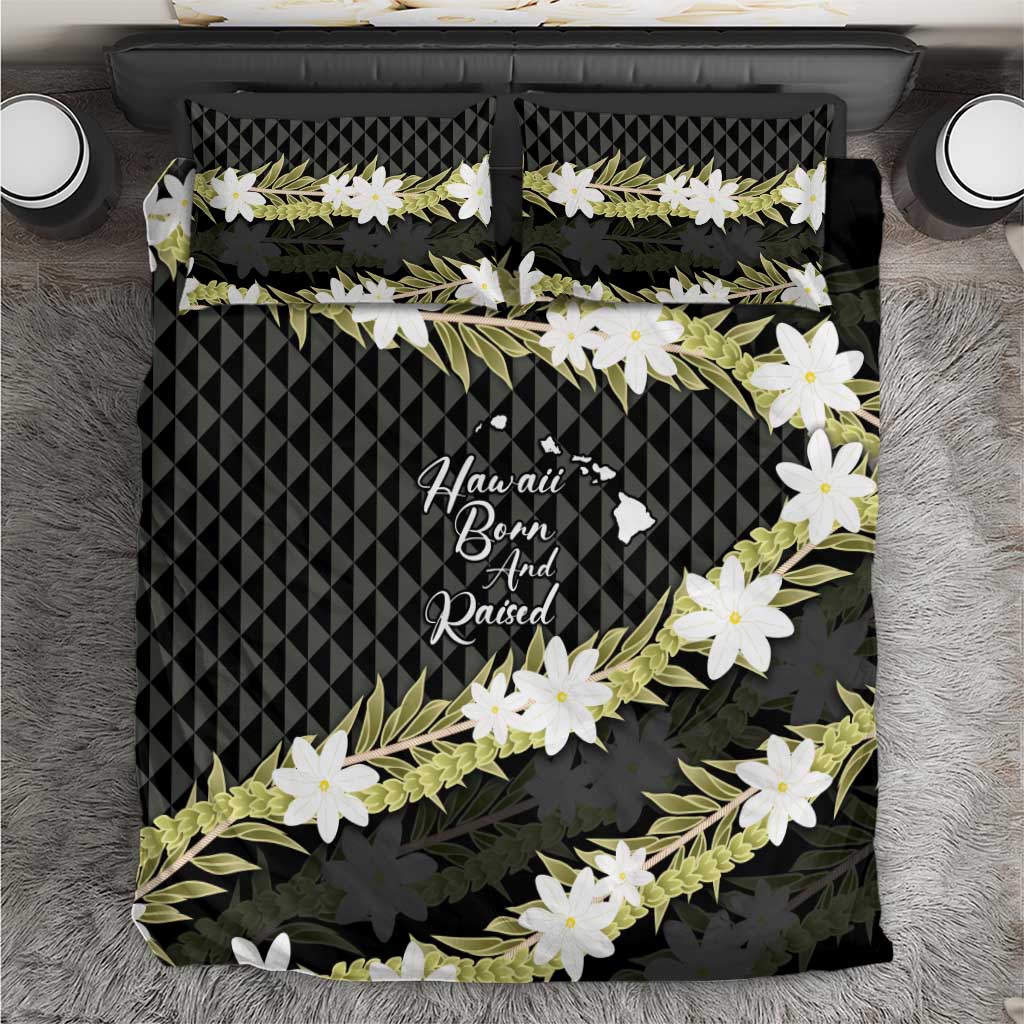 Born And Raised Aloha Hawaii Bedding Set Kanaka Kakau Hawaiian Tiare Pakalana Lei - Polynesian Pride