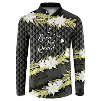 Born And Raised Aloha Hawaii Button Sweatshirt Kanaka Kakau Hawaiian Tiare Pakalana Lei - Polynesian Pride