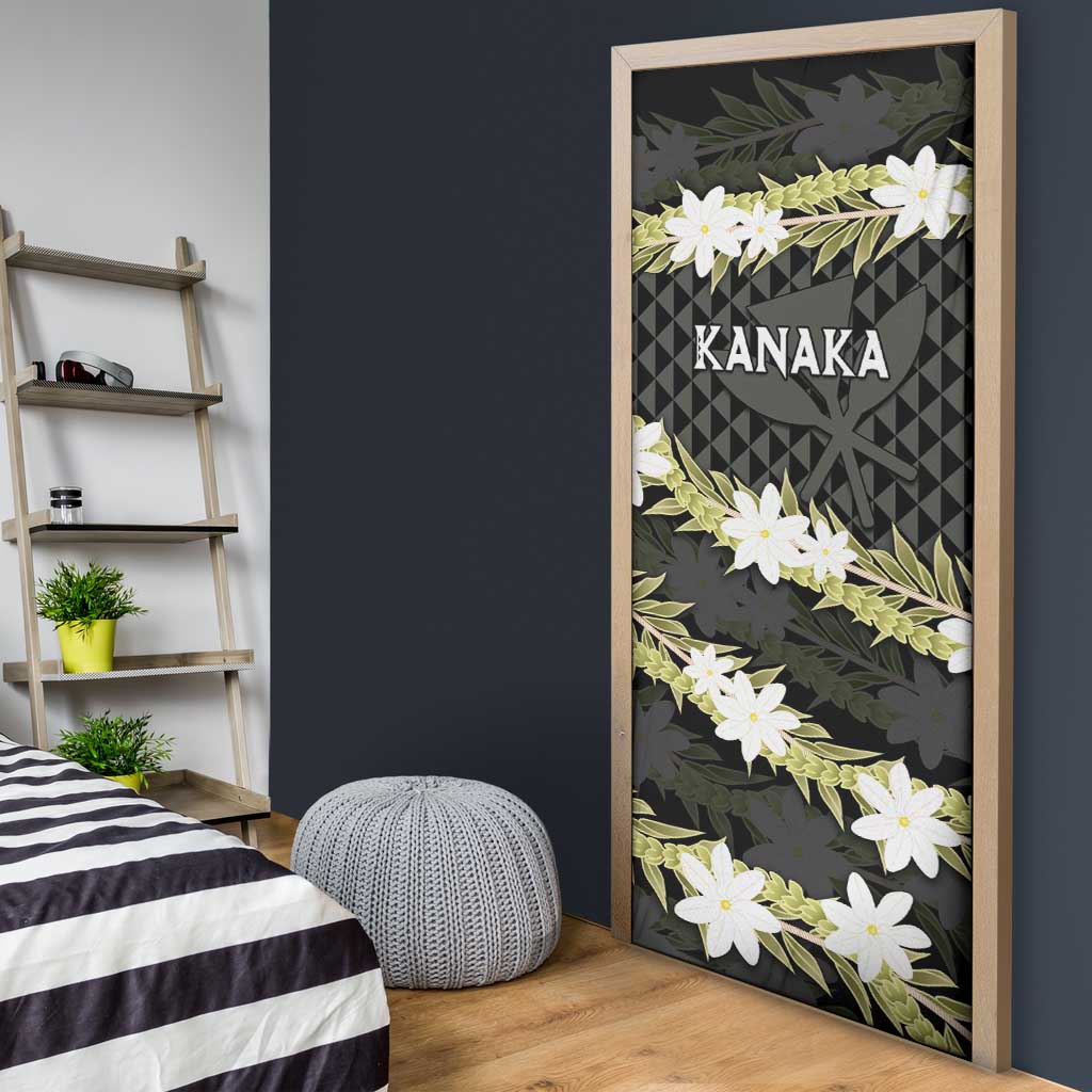 Born And Raised Aloha Hawaii Door Cover Kanaka Kakau Hawaiian Tiare Pakalana Lei LT14 - Polynesian Pride