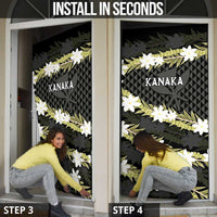 Born And Raised Aloha Hawaii Door Cover Kanaka Kakau Hawaiian Tiare Pakalana Lei LT14 - Polynesian Pride