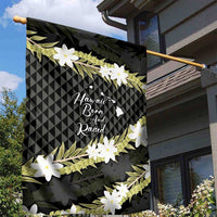 Born And Raised Aloha Hawaii Garden Flag Kanaka Kakau Hawaiian Tiare Pakalana Lei - Polynesian Pride
