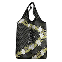 Born And Raised Aloha Hawaii Grocery Bag Kanaka Kakau Hawaiian Tiare Pakalana Lei - Polynesian Pride