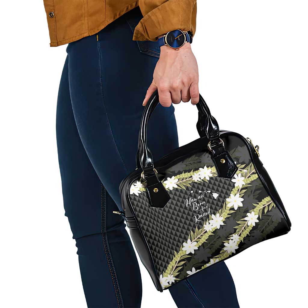 Born And Raised Aloha Hawaii Shoulder Handbag Kanaka Kakau Hawaiian Tiare Pakalana Lei - Polynesian Pride