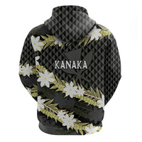 Born And Raised Aloha Hawaii Zip Hoodie Kanaka Kakau Hawaiian Tiare Pakalana Lei LT14 - Polynesian Pride