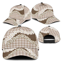 Brown Hawaii Tiare and Shell Lei Classic Cap Hawaiian Palaka Luxury Vibes - Polynesian Pride