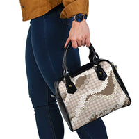 Brown Hawaii Tiare and Shell Lei Shoulder Handbag Hawaiian Palaka Luxury Vibes - Polynesian Pride