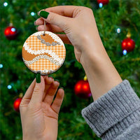 Orange Hawaii Tiare and Shell Lei Ceramic Ornament Hawaiian Palaka Luxury Vibes - Polynesian Pride