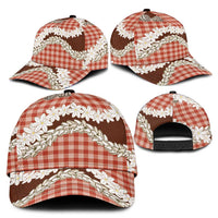 Red Hawaii Tiare and Shell Lei Classic Cap Hawaiian Palaka Luxury Vibes - Polynesian Pride