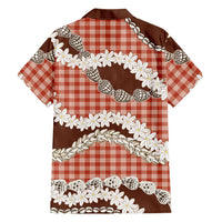 Red Hawaii Tiare and Shell Lei Hawaiian Shirt Hawaiian Palaka Luxury Vibes - Polynesian Pride