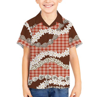 Red Hawaii Tiare and Shell Lei Hawaiian Shirt Hawaiian Palaka Luxury Vibes - Polynesian Pride