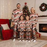 Red Hawaii Tiare and Shell Lei Christmas Pajama Set Hawaiian Palaka Luxury Vibes - Polynesian Pride