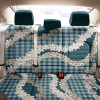 Dark Cyan Hawaii Tiare and Shell Lei Back Car Seat Cover Hawaiian Palaka Luxury Vibes - Polynesian Pride