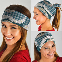 Dark Cyan Hawaii Tiare and Shell Lei Neck Gaiter Hawaiian Palaka Luxury Vibes - Polynesian Pride