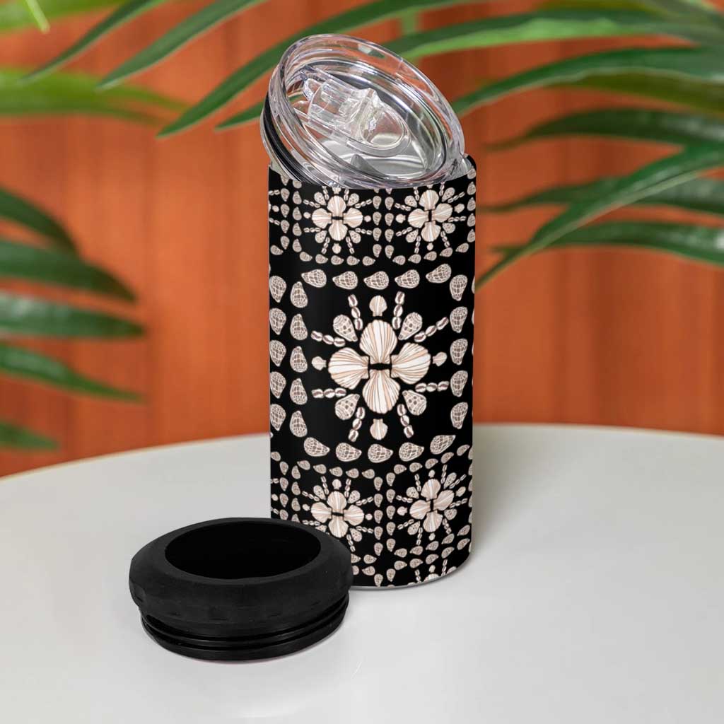 Aloha Hawaii Shell Quilt 4 in 1 Can Cooler Tumbler Seamless Style - Polynesian Pride