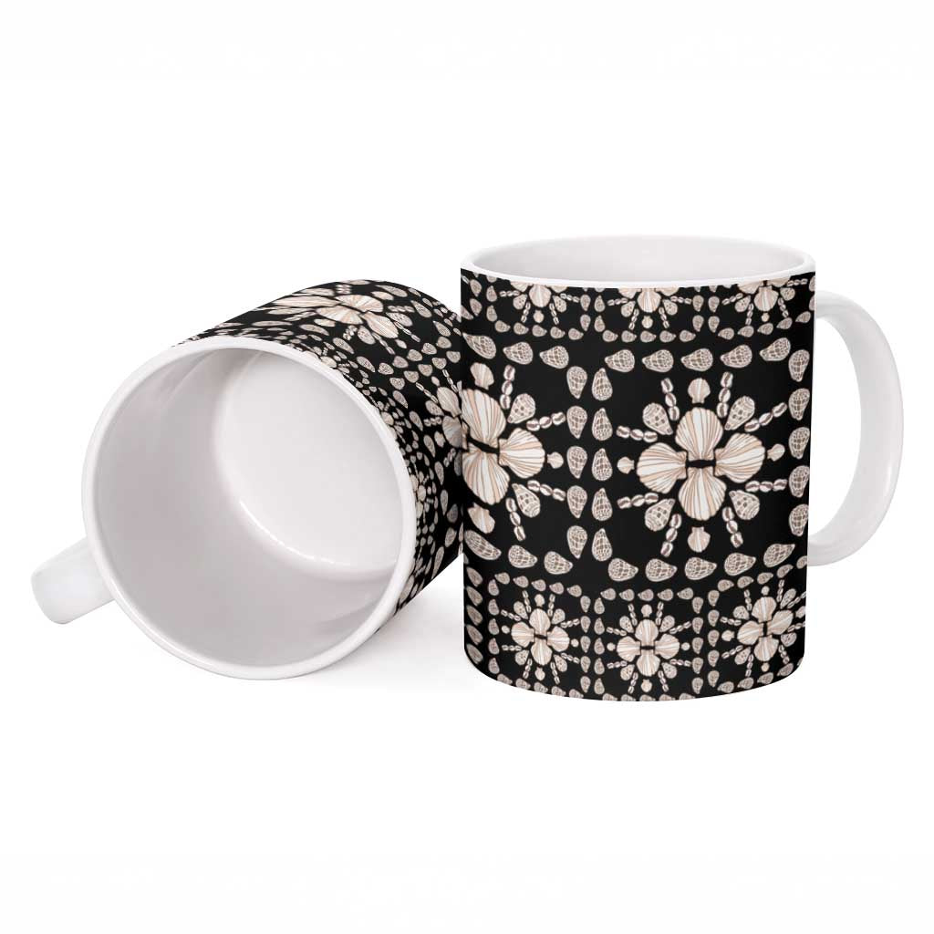 Aloha Hawaii Shell Quilt Ceramic Mug Seamless Style - Polynesian Pride