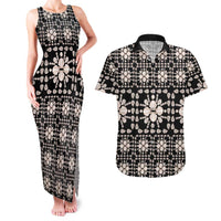 Aloha Hawaii Shell Quilt Couples Matching Tank Maxi Dress and Hawaiian Shirt Seamless Style - Polynesian Pride