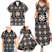 Aloha Hawaii Shell Quilt Family Matching Summer Maxi Dress and Hawaiian Shirt Seamless Style - Polynesian Pride